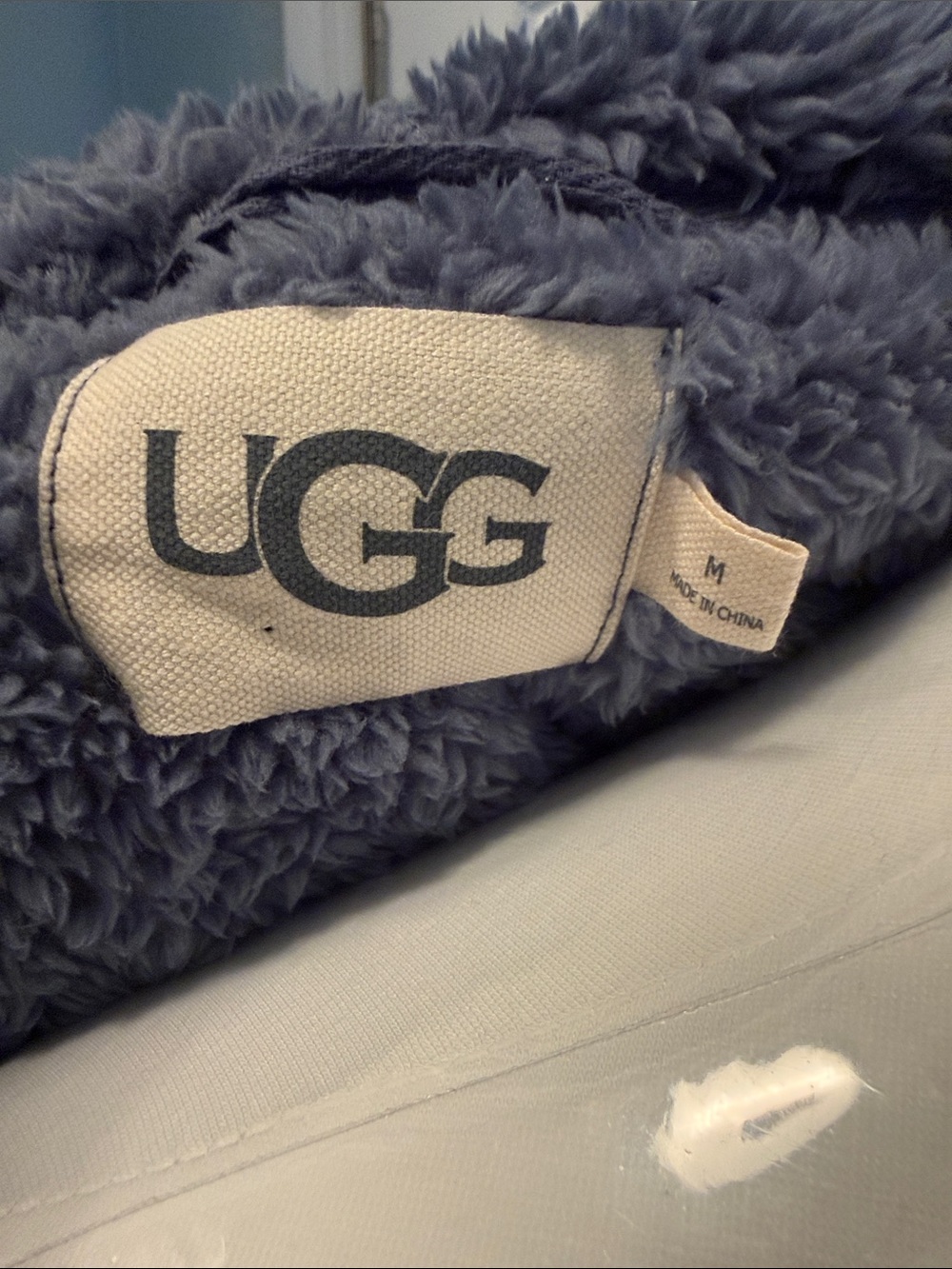 UGG Plush Hooded Robe in Charcoal Gray - Picture 2 of 7